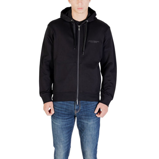 Armani Exchange Black Cotton Hoodie