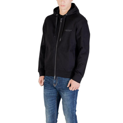 Armani Exchange Black Cotton Hoodie
