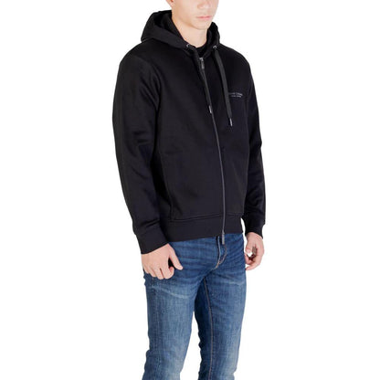 Armani Exchange Black Cotton Hoodie