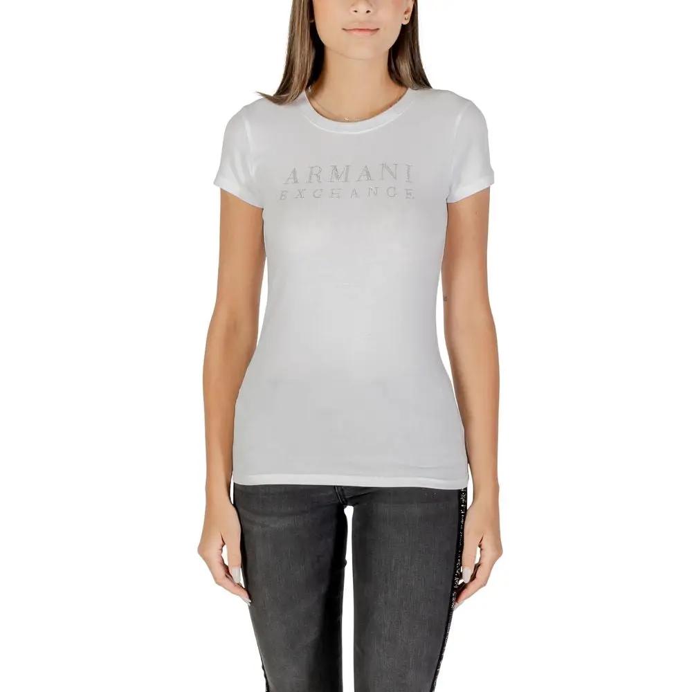Armani Exchange White Cotton T-Shirt by Armani Exchange