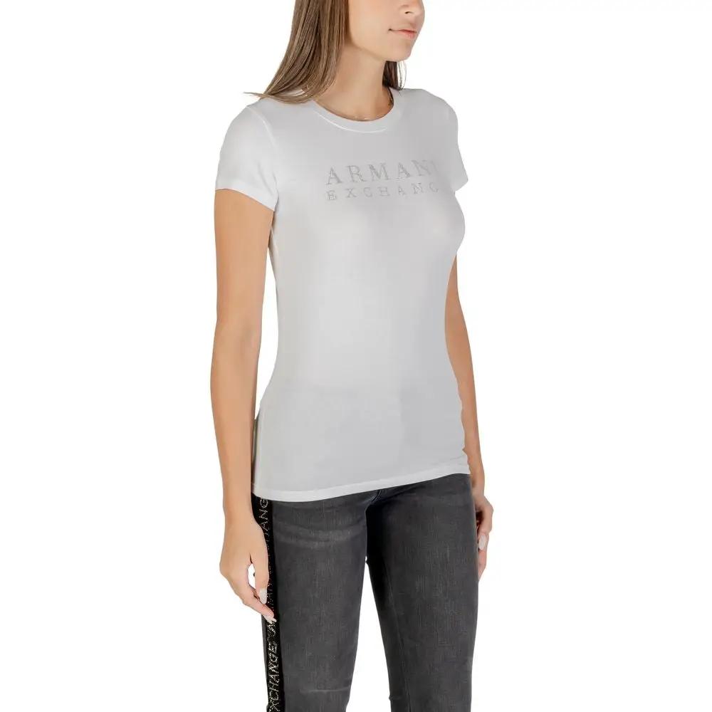 Armani Exchange White Cotton T-Shirt by Armani Exchange