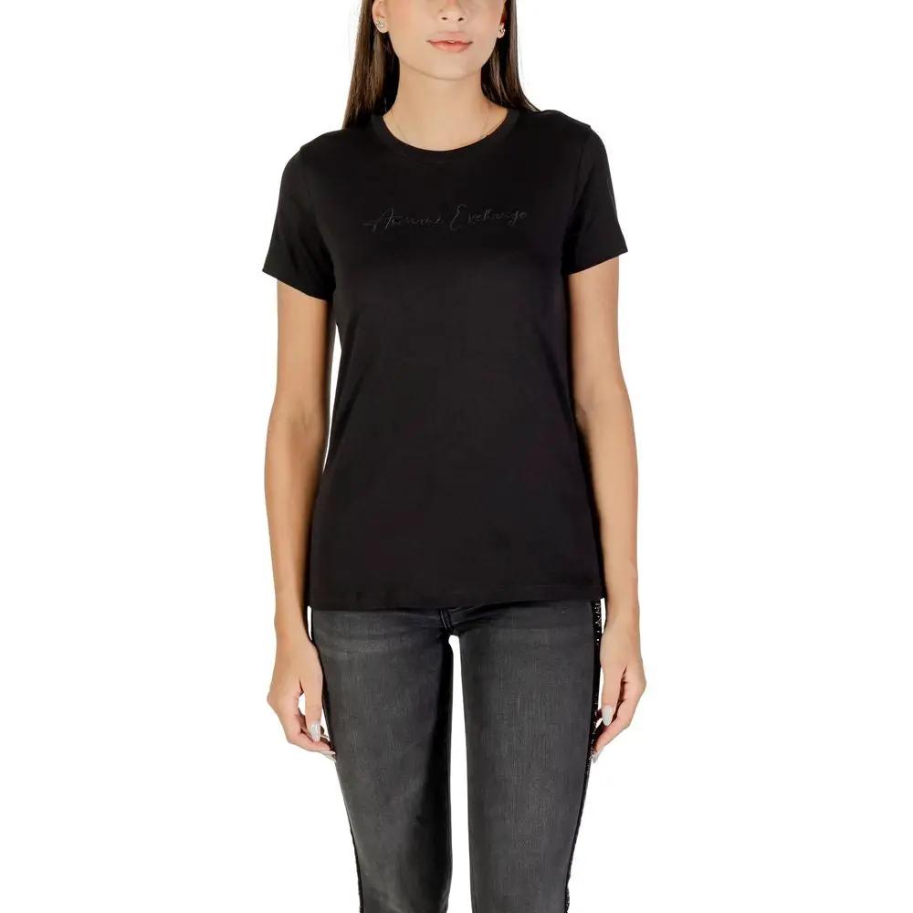 Armani Exchange Black Cotton T-Shirt by Armani Exchange