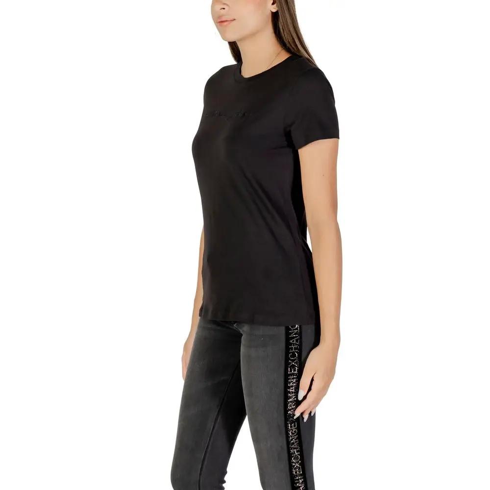 Armani Exchange Black Cotton T-Shirt by Armani Exchange