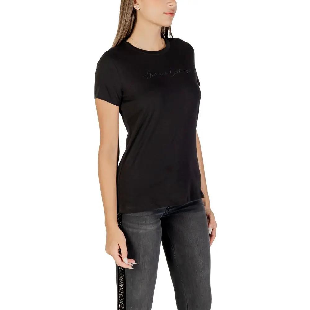 Armani Exchange Black Cotton T-Shirt by Armani Exchange