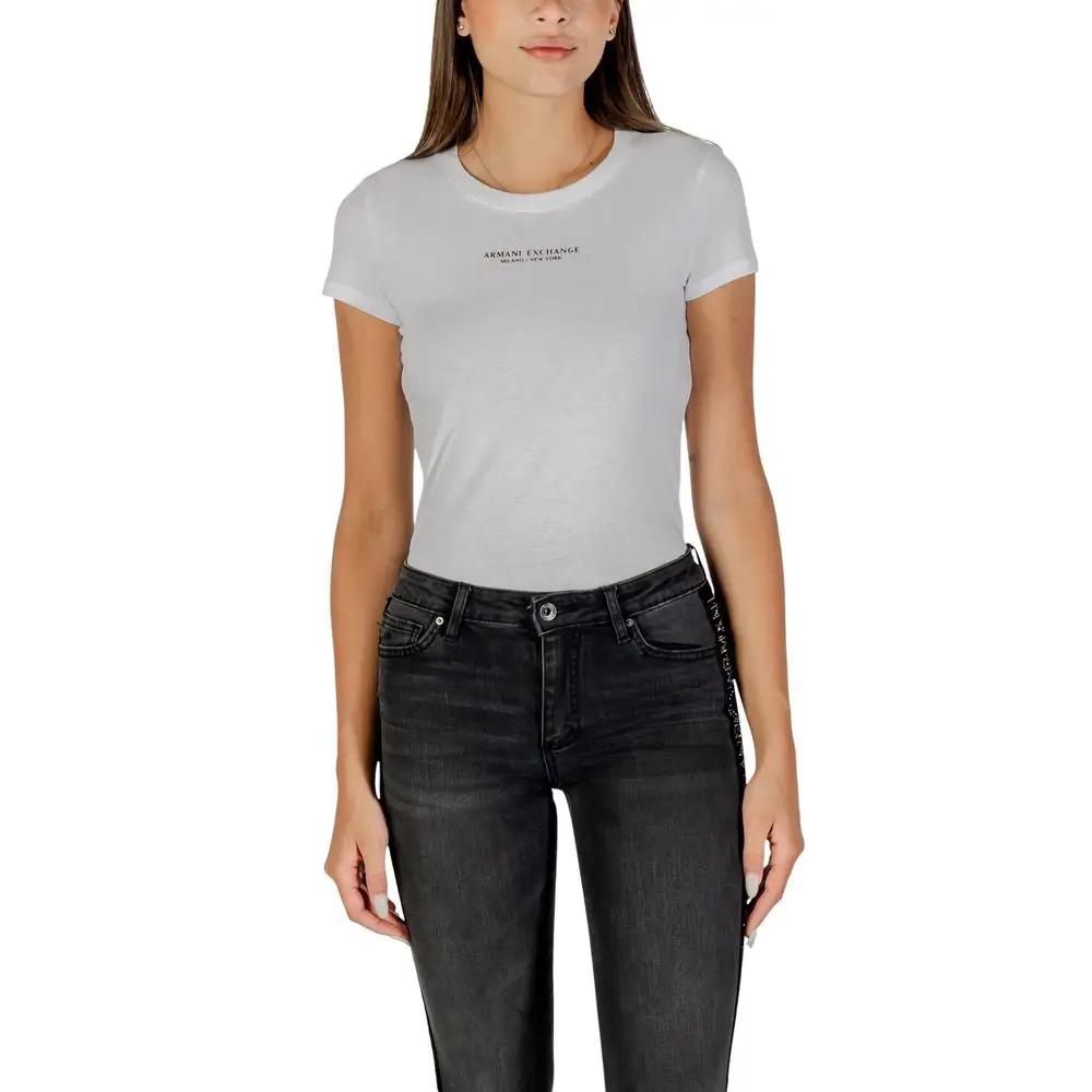 Armani Exchange White Cotton T-Shirt by Armani Exchange