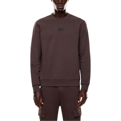 EA7 Emporio Armani Brown Cotton Sweatshirt