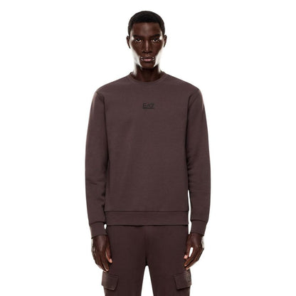 EA7 Emporio Armani Brown Cotton Sweatshirt