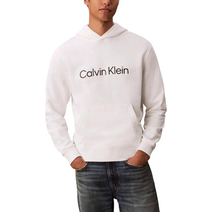 Calvin Klein White Cotton Hoodie