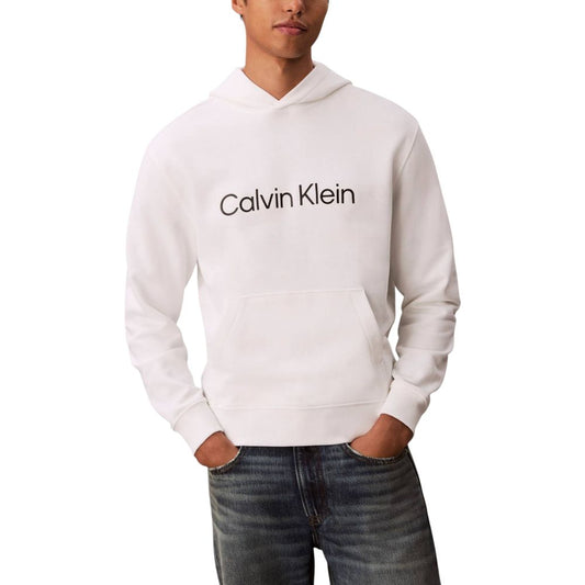 Calvin Klein White Cotton Hoodie