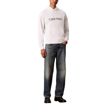 Calvin Klein White Cotton Hoodie