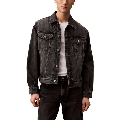 Calvin Klein Jeans Black Cotton Denim Jacket
