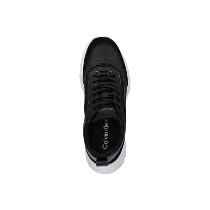 Calvin Klein Black Leather Athletic Sneakers