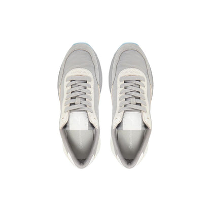 Calvin Klein Jeans Gray Suede Leather Athletic Sneakers
