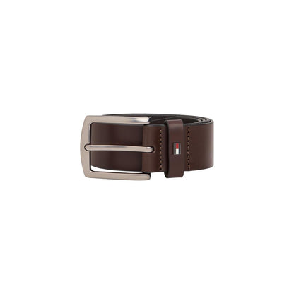 Tommy Hilfiger Denton 4.0 GP AM0AM13830 Ceinture En Cuir Pour Homme Avec Boucle Satinée Logo