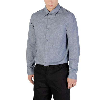 Armani Exchange Blue Cotton Dress Shirt