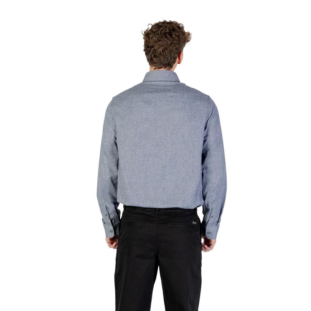 Armani Exchange Blue Cotton Dress Shirt