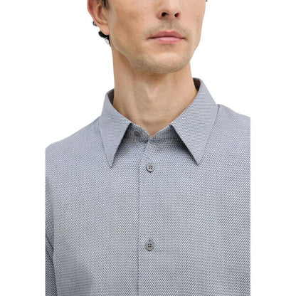 Armani Exchange Black And White Cotton Dress Shirt