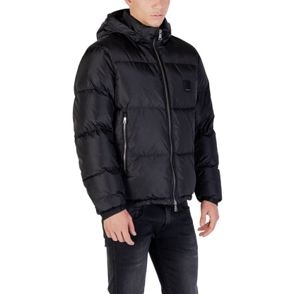 Armani Exchange Black Polyamide Full-Length Jacket