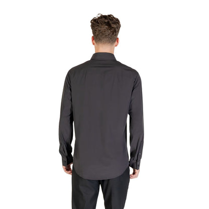 Armani Exchange Black Elastane Dress Shirt
