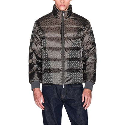 Armani Exchange Green Polyamide Coat