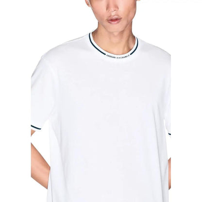 Armani Exchange White Cotton T-Shirt by Armani Exchange