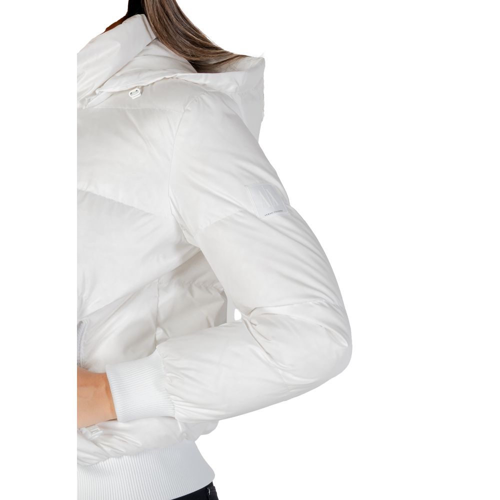 Armani Exchange White Polyamide Coat