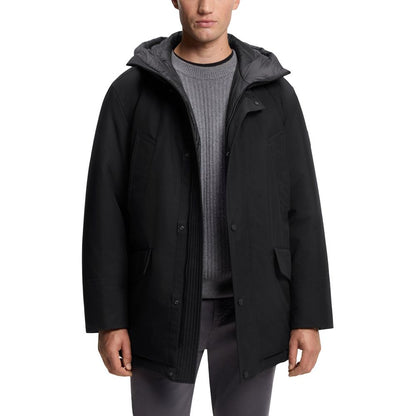 Hugo Boss Black Polyester Full-Length Jacket