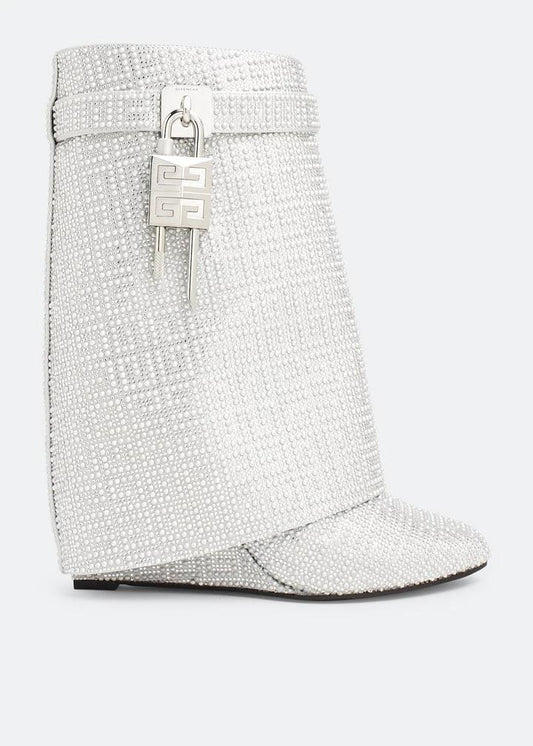 Givenchy Silver Fibres Ankle Boots