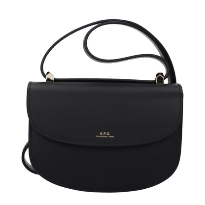 A.P.C. Black Leather Shoulder Bag