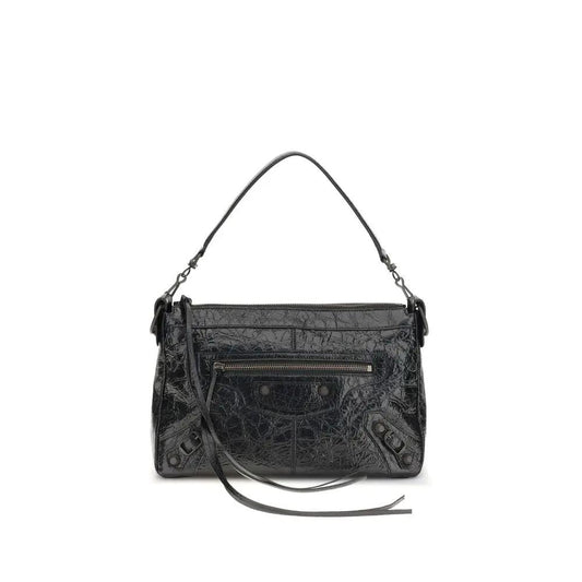 Balenciaga Black Lamb Ovis Aries Aries Shoulder Bag by Balenciaga