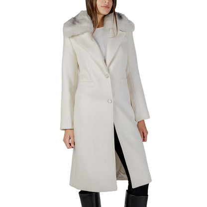 Guess Cream Polyester Coat