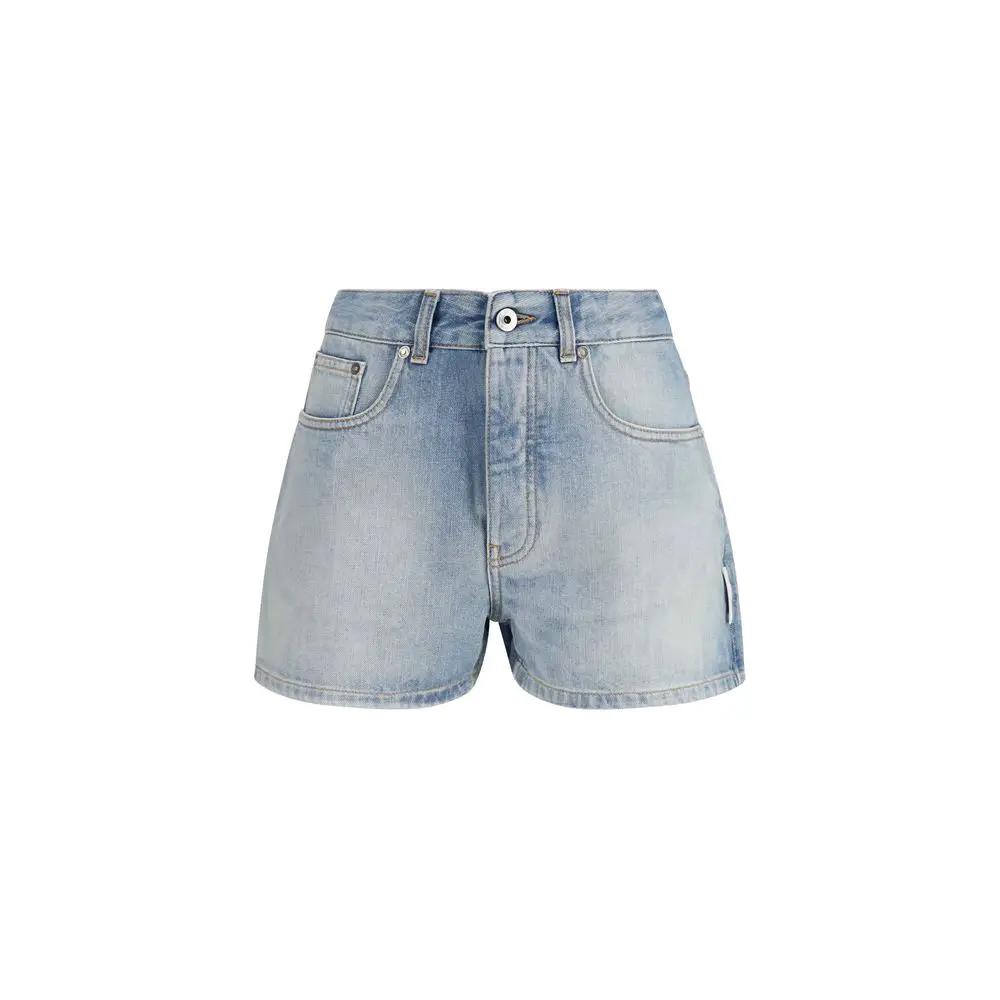 Off-White Blue Cotton Bermuda Shorts by Off-White