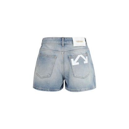 Off-White Blue Cotton Bermuda Shorts by Off-White
