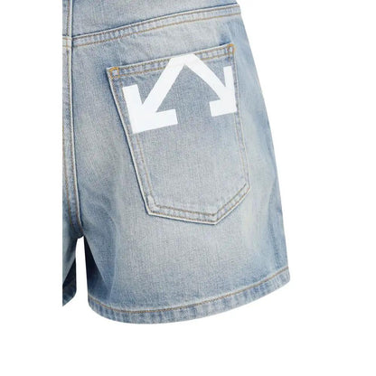 Off-White Blue Cotton Bermuda Shorts by Off-White