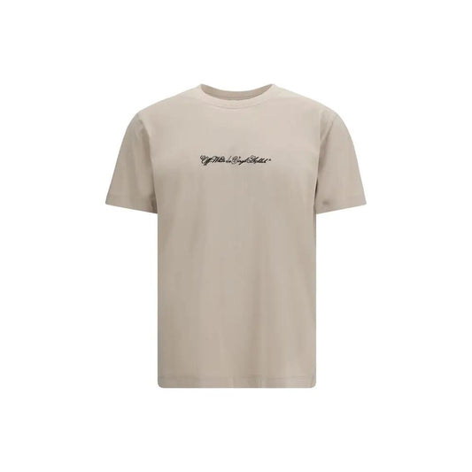Off-White Beige Cotton T-Shirt by Off-White