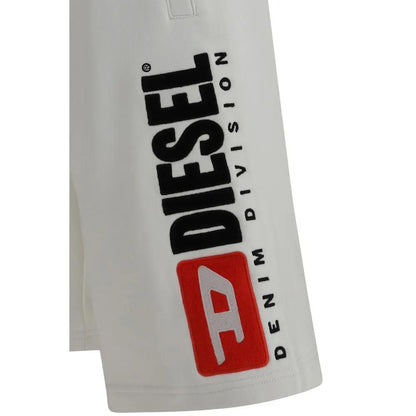 Diesel White Cotton Bermuda Shorts by Diesel