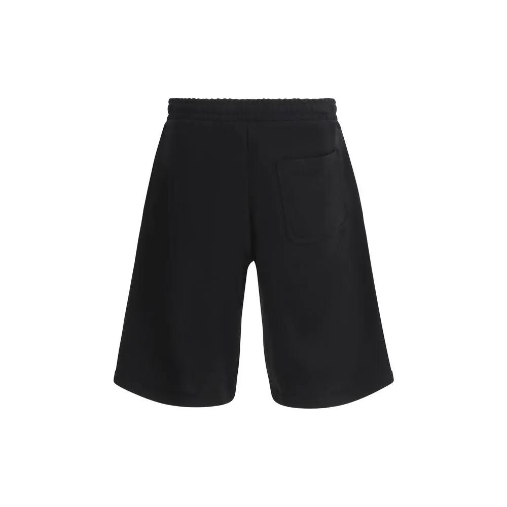 Diesel Black Cotton Bermuda Shorts by Diesel