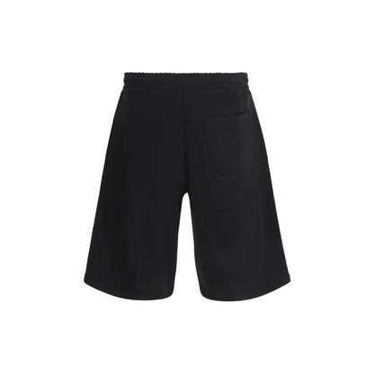 Diesel Black Cotton Bermuda Shorts by Diesel
