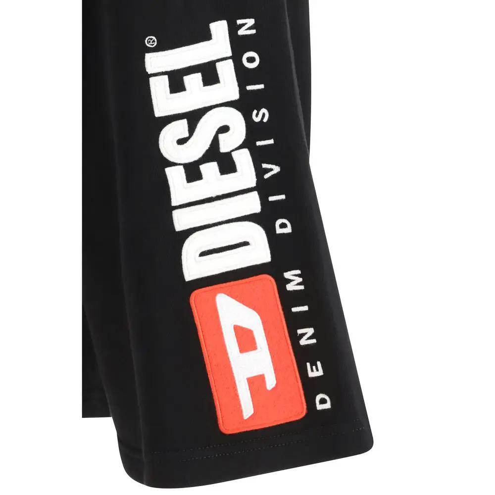 Diesel Black Cotton Bermuda Shorts by Diesel
