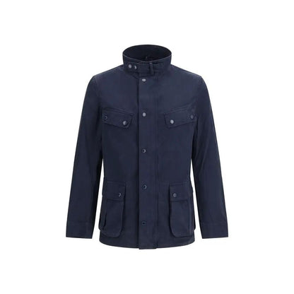 Barbour International Blue Cotton Full-Length Jacket by Barbour International