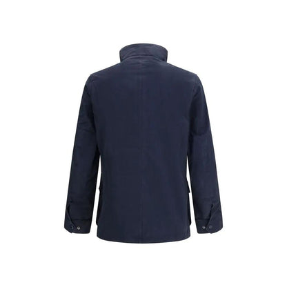Barbour International Blue Cotton Full-Length Jacket by Barbour International