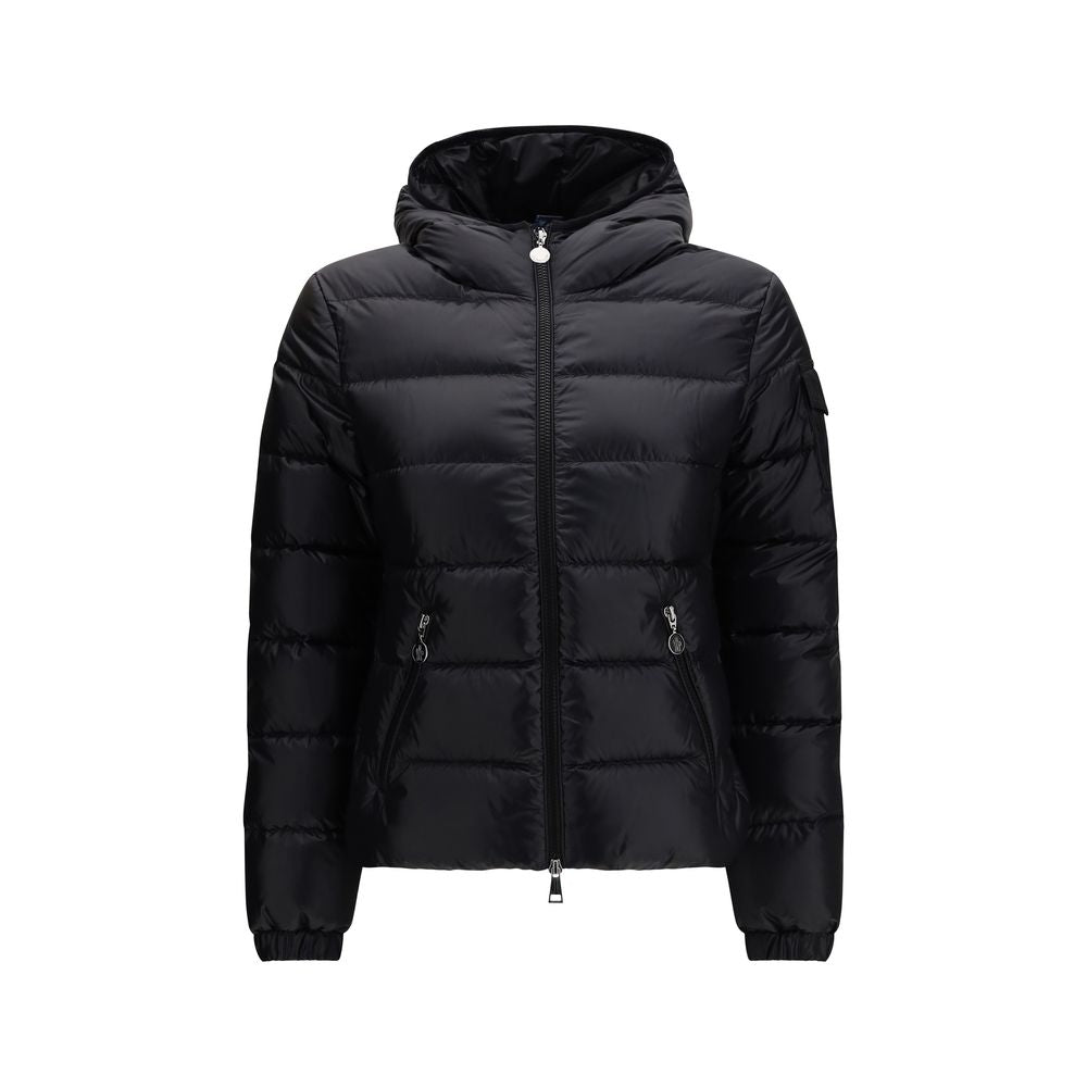 Moncler Doudoune Zippée En Polyamide Noir Avec Capuche