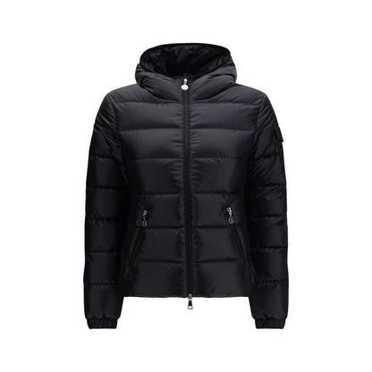 Moncler Doudoune Zippée En Polyamide Noir Avec Capuche