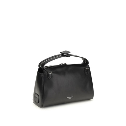 Dolce & Gabbana Black Calf Leather Bos Taurus Handbag