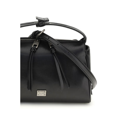 Dolce & Gabbana Black Calf Leather Bos Taurus Handbag