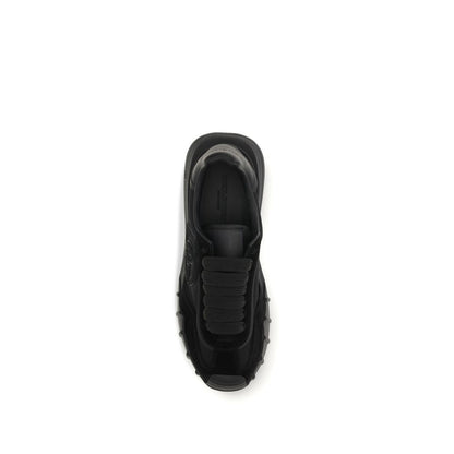 Dolce & Gabbana Black Calf Leather Bos Taurus Athletic Sneakers