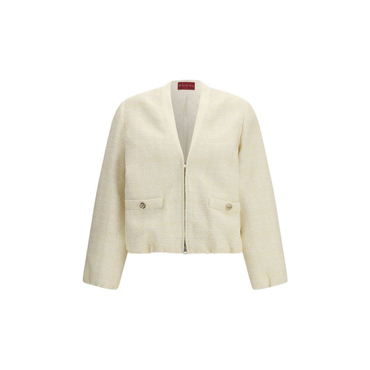 Veste en tweed Gucci en coton beige – GU-851888ZAUB69777
