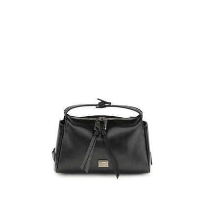 Dolce & Gabbana Black Calf Leather Bos Taurus Handbag