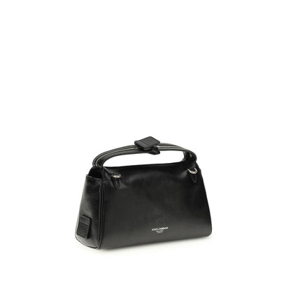 Dolce & Gabbana Black Calf Leather Bos Taurus Handbag