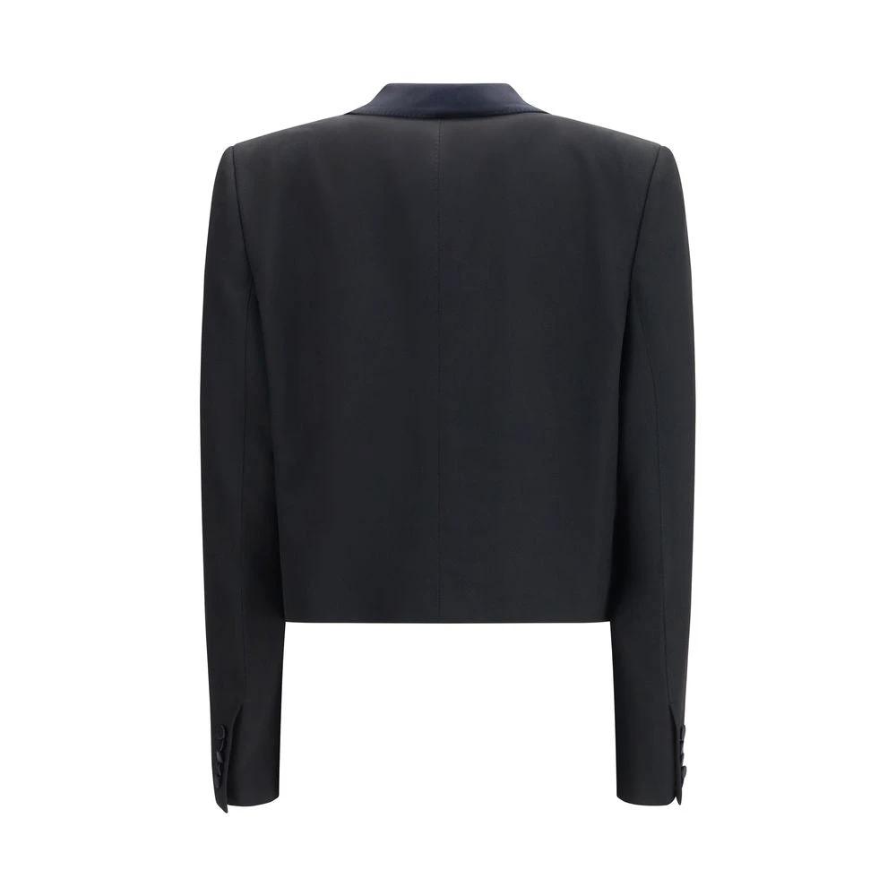 Tom Ford Black Wool Full-Length Jacket